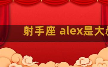 射手座 alex是大叔